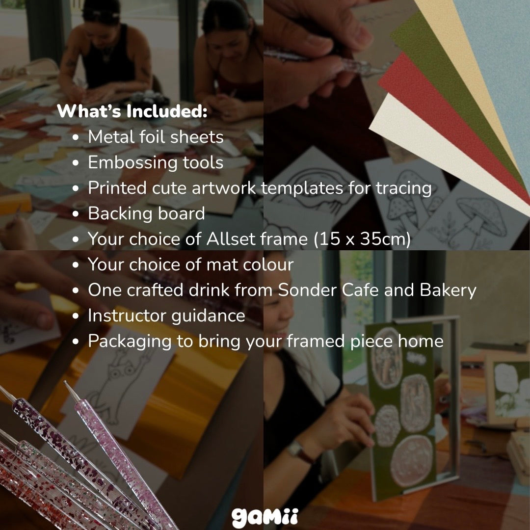 Emboss & Frame - Foil Art Workshop (Allset Mini Frame + Drink Included)