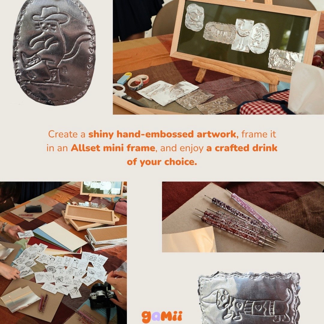 Emboss & Frame - Foil Art Workshop (Allset Mini Frame + Drink Included)